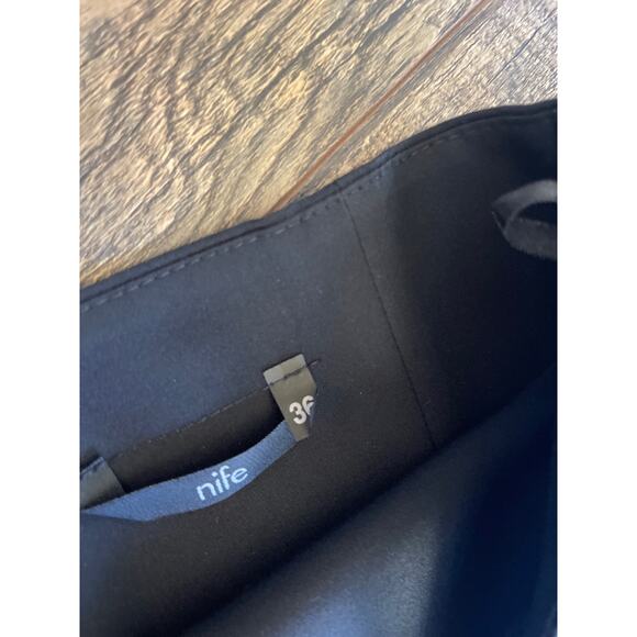 NIFE High Waisted Black, Fitted, Knee Length Pencil Skirt (2/EU36) - Picture 4 of 7